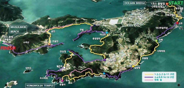 Dolsan Coastal Trek Course #1 Map