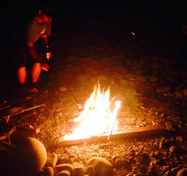 Campfire at Mulsulmok Beach on Dolsan Island