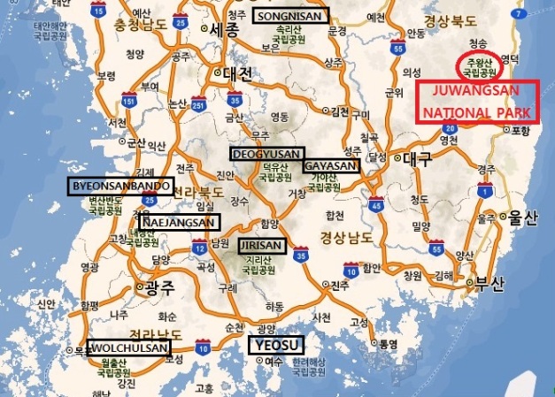 Juwangsan Map